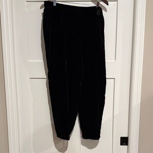 Eileen Fisher Black Velvet Track Pants